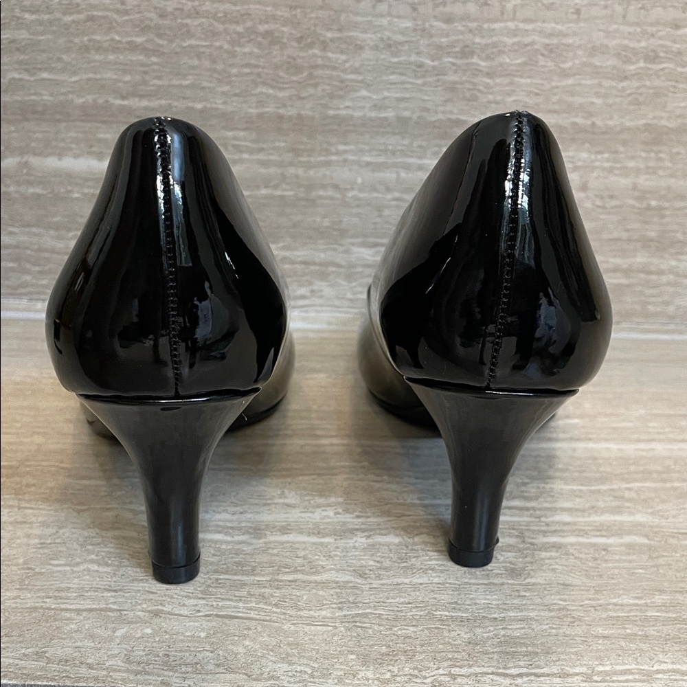 LIFE STRIDE NWOT Women’s Size 9 Shiny Black Pumps Low Heel patent - Picture 9 of 13